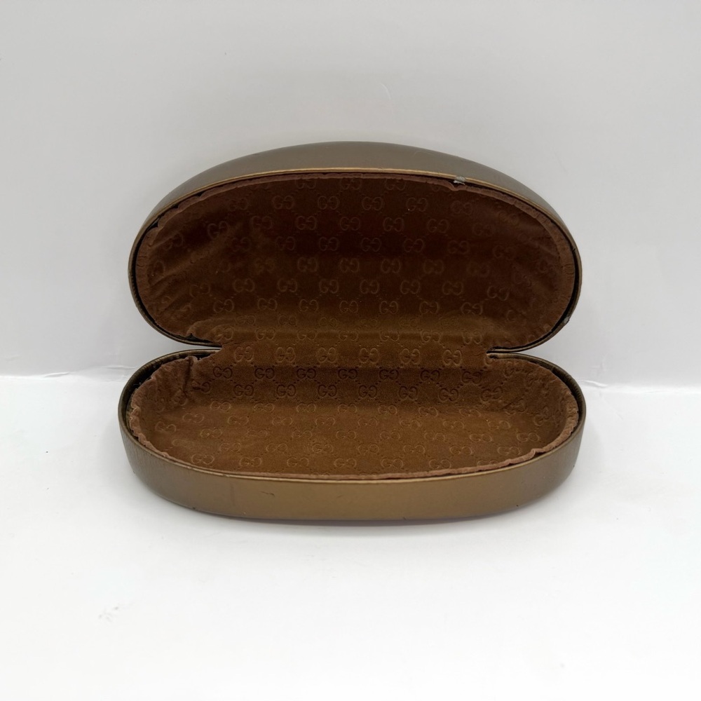 Authentic Gucci Empty Hard Case Sunglasses Eyeglasses Gold - Picture 7 of 9